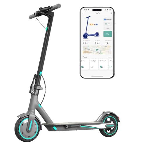 Electric Scooter for Adults, 19Mph, 15/21 Miles Range, Aluminum Alloy E-Scooter with 8.5" Honeycomb Tire, Foldable Escooter with Dual Braking System and App Control