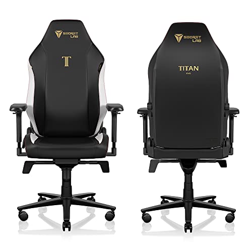 Secretlab Titan Evo Stealth Gaming Chair - Reclining, Ergonomic & Comfortable Computer Chair with 4D Armrests, Magnetic Head Pillow & 4-Way Lumbar Support - Black - Leatherette