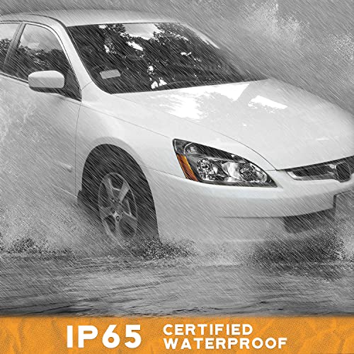 LED Headlight Assembly for 03 04 05 06 07 Honda Accord, for 2003-2007 Accord OE Headlamp with Sequential Turn Signal, Black Housing Clear ReflectorLeft+Right