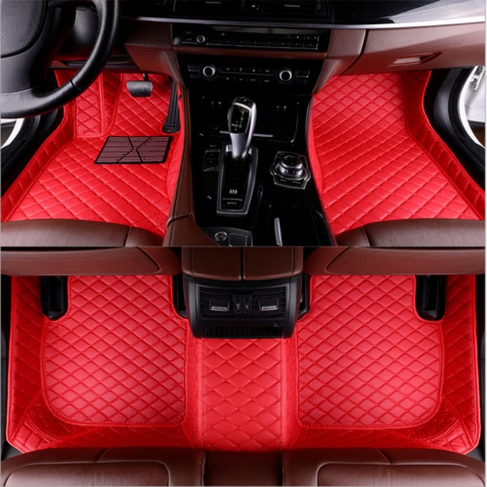 NYMCAR Custom car Floor Mats for BMW 1,2,3,4,5,6,7,8 Series X1,X2,X3,X4,X5,X6,X7,Z4 2000-2022 Car Full Coverage All Weather Pads Protection Non-Slip Leather Floor Liners (Black Blue)