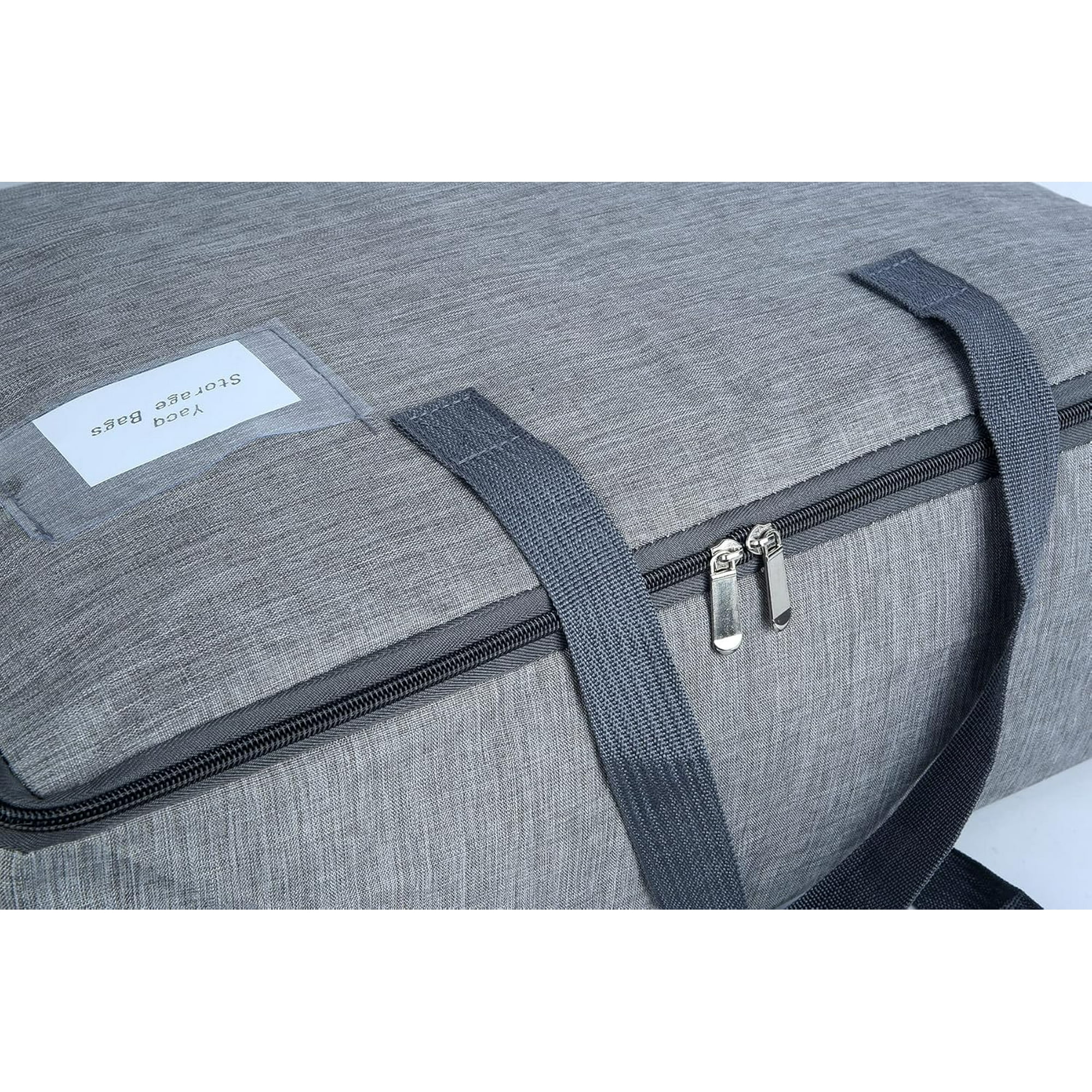 2 Pack Large Moisture-Proof Storage Moving Travel Bag for Comforter Pillow Blanket Quilt Bedding Clothes/Water-Resistant Linen Fabric/Storage Container for Closet Under-Bed