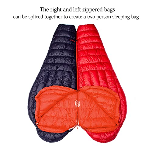 Mountaintop Ultralight Mummy Down Sleeping Bag 650 Fill Power Duck Down Suits for 32 Degree F for Camping Hiking Backpacking