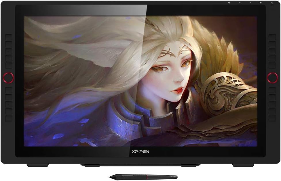 XP-PEN Artist15.6 Pro 15.6 Inch Drawing Pen Display Graphics Monitor Full-Laminated Technology Drawing Monitor with Tilt Function and Red Dial (8192 Levels Pen Pressure, 120% sRGB)