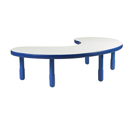 Angeles Baseline Teacher/Kidney Table, Homeschool/Playroom Toddler Furniture, Kids Activity Table for Daycare/Classroom Learning, 14" Legs, Royal Blue