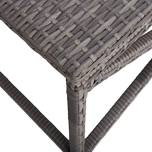 Patio Bench, Patio Bench Shower Bench Ottomans Decorative Bench Suitable for Entryway Porch Yard Bedroom, 47.2" Poly Rattan Brown