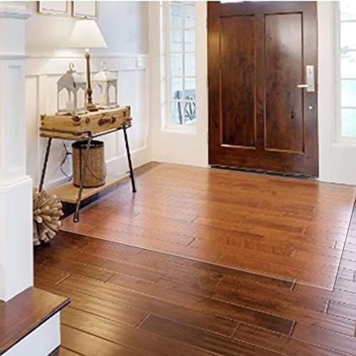 Clear Vinyl Plastic Floor Runner Protector 1.5mm Thick Runner Rug Hardwood Cover Protector Clear Carpet, Wood Floor/Tile/Table Top Waterproof Rug Runner,90/114cm Wide,length 50-400cm,Area Rug Clear Vi