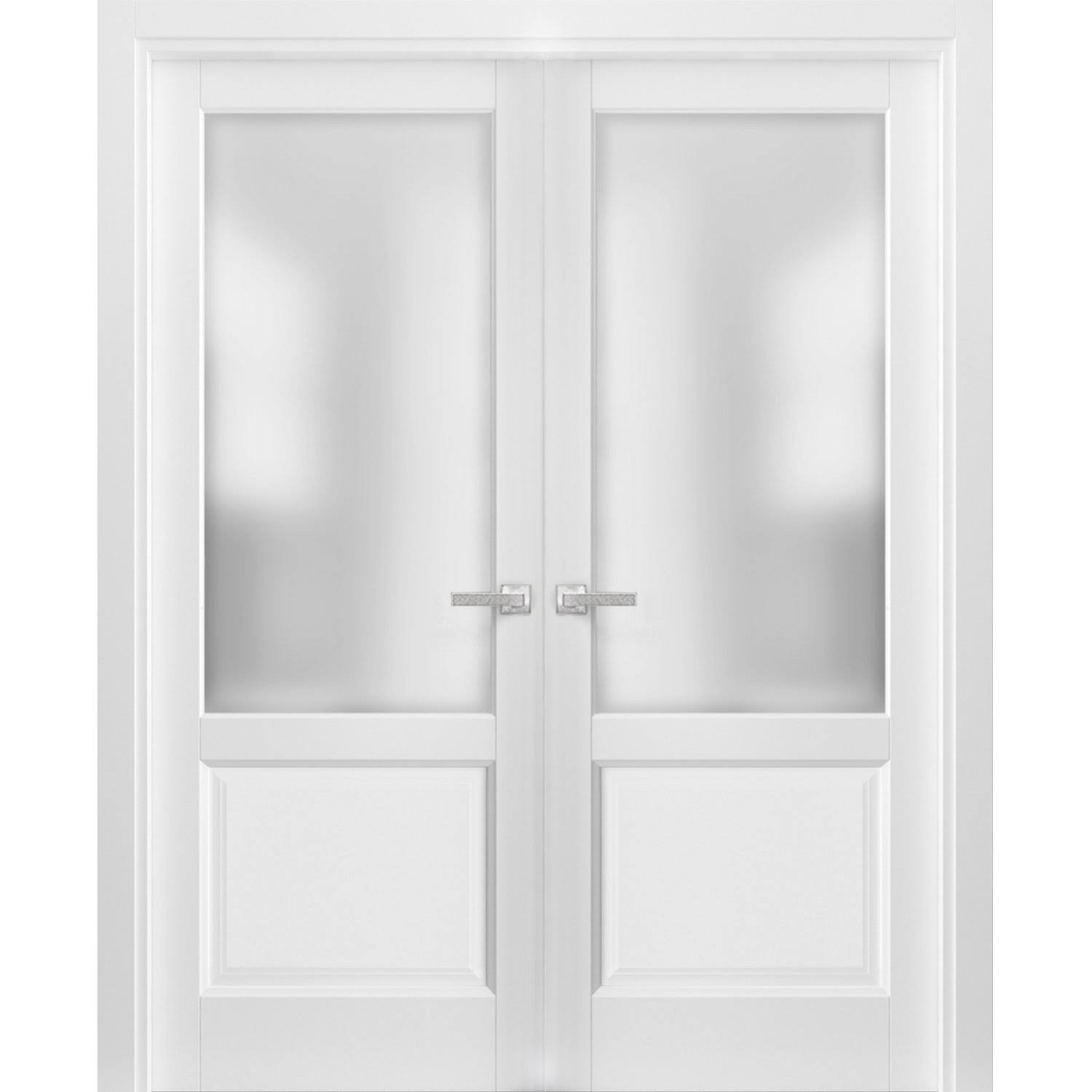 SARTODOORS Modern MDF Interior Door 36 x 84 with Hardware, White