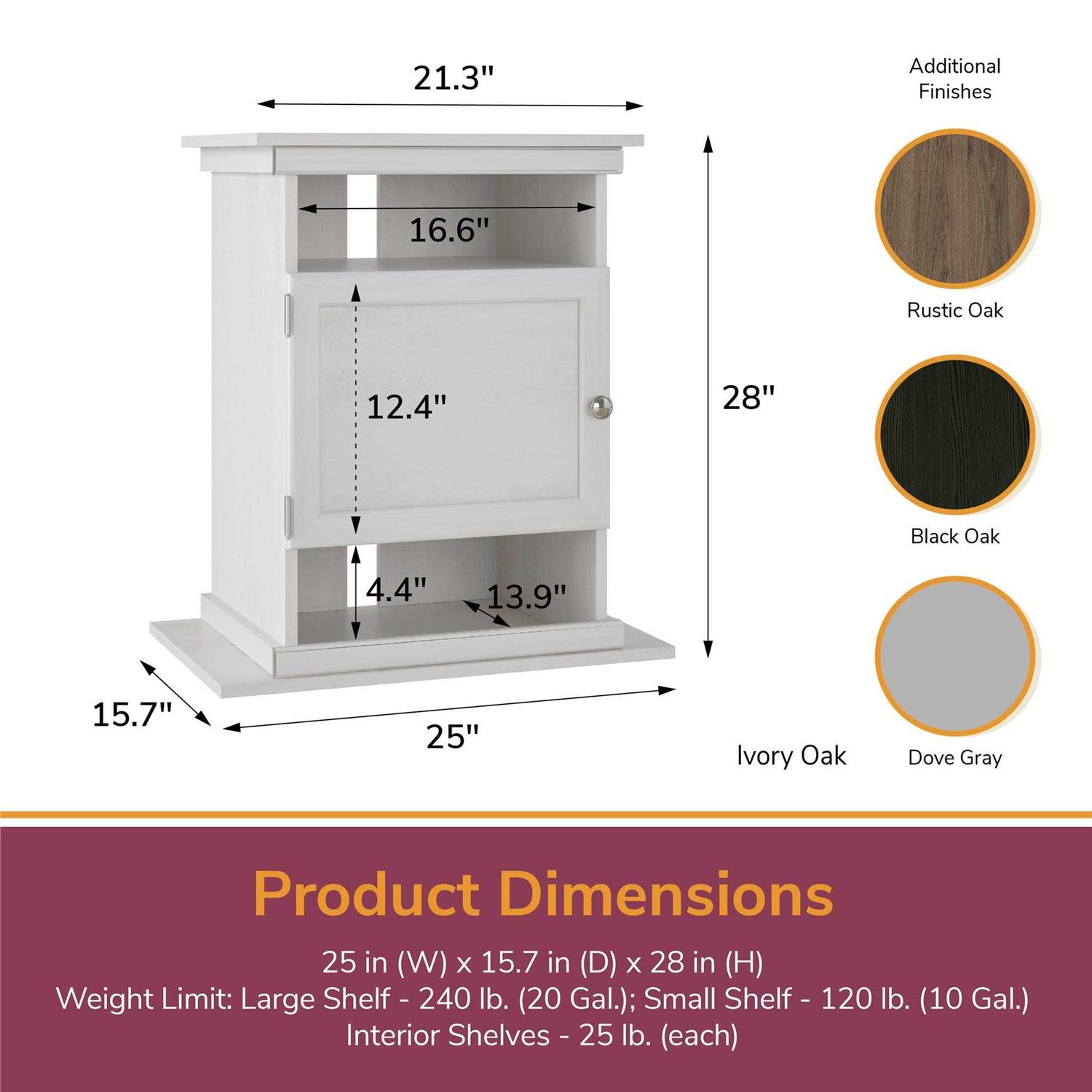 Ameriwood Home Flipper 10/20 Gallon Aquarium Stand - Pet Supplies online store
