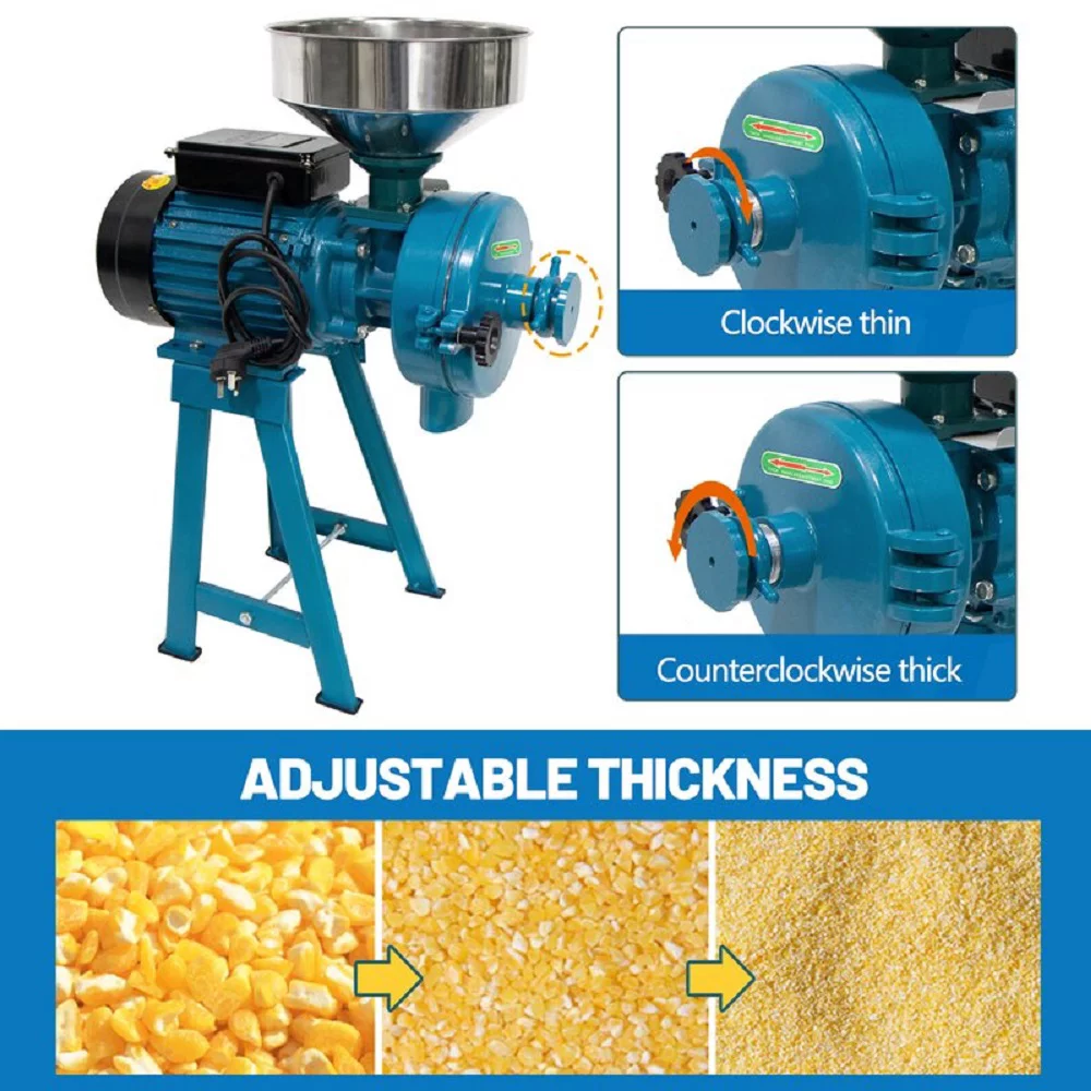 FICISOG 3000W 110V Wet&Dry Commercial Electric Heavy Duty Grain Grinder maize flour Wheat Corn Grain Mills Electric Grinder Mill