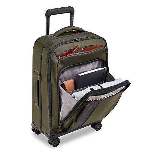 Briggs & Riley Domestic 22" Carry On Expandable Spinner - Luggage for Travel, Suitcases with Wheels, Softside Rolling Bag for Men & Women, Self-Repairing Zipper - ZDX Collection, Hunter