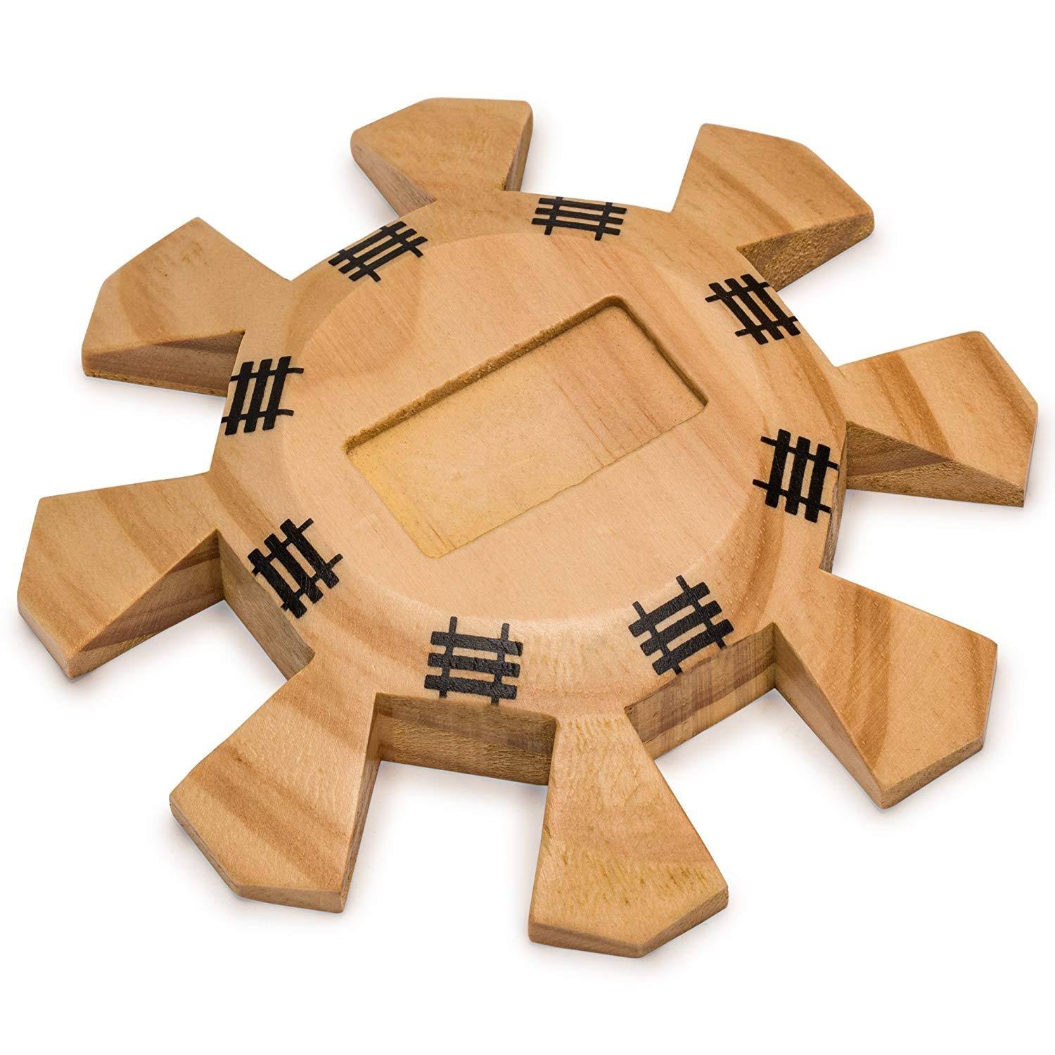 Yellow Mountain Imports - Complete Mexican Train Dominoes Set with Double 12 Dominoes Featuring Numerals, Wooden Hub, Train Mark