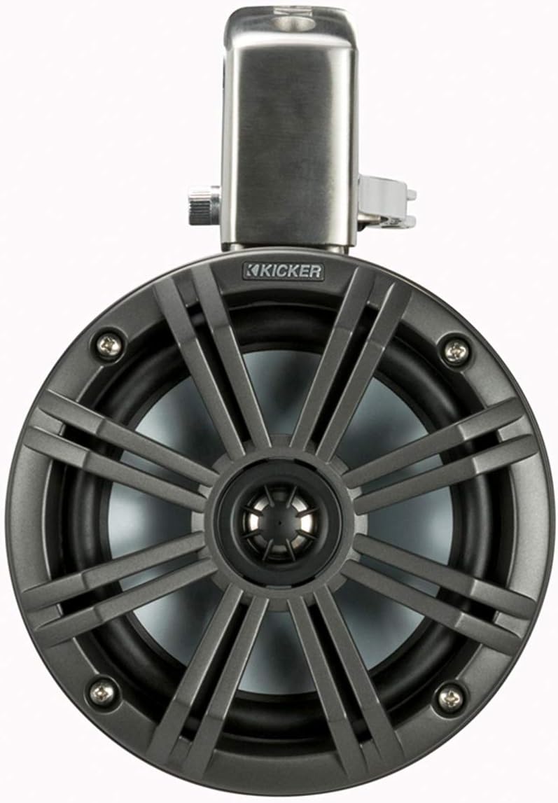 Pair Kicker 45KMTC65 6.5" 390w Marine Wakeboard Tower Speakers w/LED's KMTC65