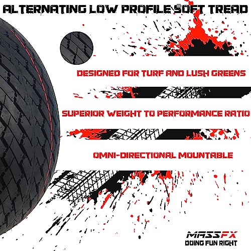 18x8.50-8 OEM Golf Cart Wheels and Golf Cart Tires Combo - Set of 4 (18x8.5-8, Beige)