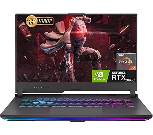 ASUS ROG Strix G15 Gaming Laptop 2023 Newest, 15.6" IPS 144Hz Display, NVIDIA GeForce RTX 3060, AMD Ryzen 7 4800H (8-Core), 16GB RAM, 1TB SSD, Backlit Keyboard, Windows 11 Home, Bundle with Cefesfy