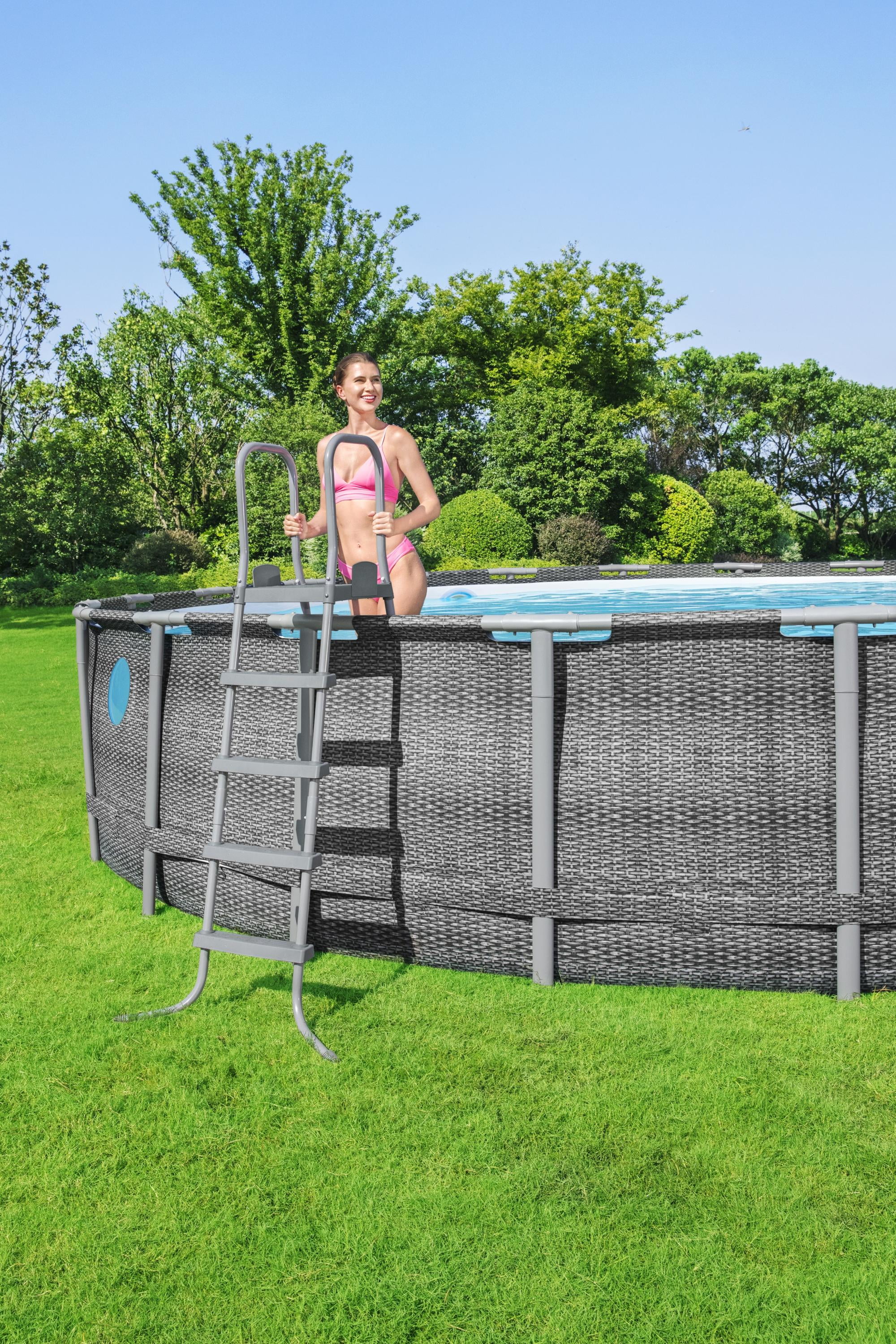 Coleman 22'x52" Power Steel Frame Swim Vista II Round Swimming Pool Set