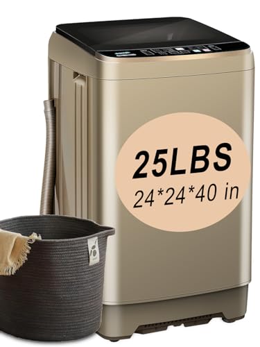Krib Bling Full-Automatic Washing Machine with Drain Pump, 17.7 lbs Compact Washer…