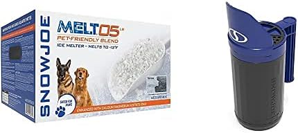 Snow Joe MELT60PET-BOX 60-Lb Premium Pet and Nature Friendly Ice Melter, Fast Acting, Safer on Vegetation, CMA Blended, Works to-12 F, Boxed for Transport, w/Bonus Scoop, 60 lbs, White Pack of 2