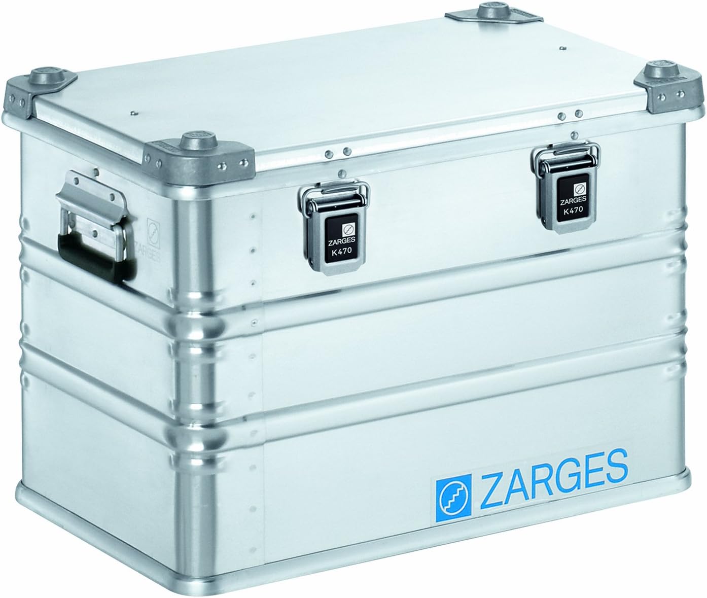 Zarges?K470 Aluminum Hard Protective Carrying Case, Portable Stackable Storage, Customizable Safe Lock Box, Dust and Water Resistant (44.1 x 28.3 x 18.9 Inches)