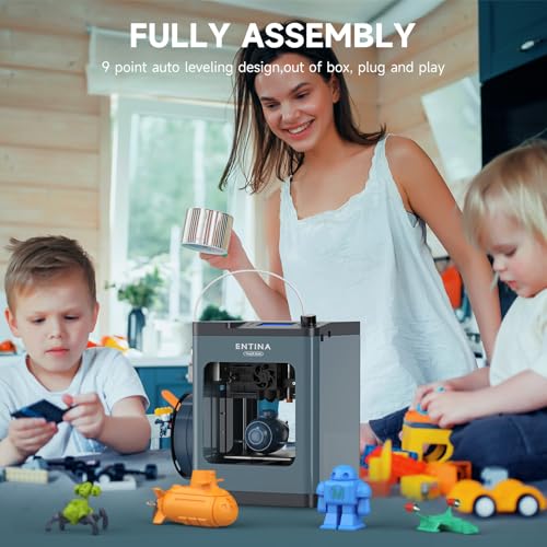3D Printers Tina2 Basic, Fully Assembled and Auto Leveling 3D Printer for Beginners and Kids, Removable Magnetic Platform, High Precision Printing FDM Mini 3D Printer for Home and School