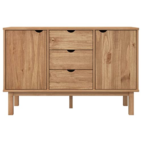 Sideboard, Buffets & Sideboards Coffee Bar Cabinet Liquor Cabinet Night Stand Suitable for Small Spaces Bedroom Bathroom Kitchens, OTTA 44.7"x16.9"x28.7" Solid Wood Pine