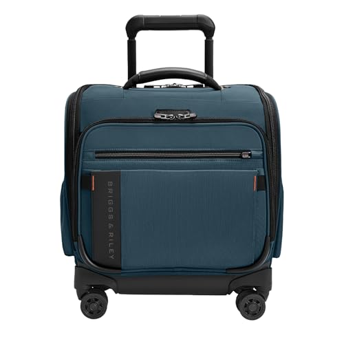 Briggs & Riley Domestic 22" Carry On Expandable Spinner - Luggage for Travel, Suitcases with Wheels, Softside Rolling Bag for Men & Women, Self-Repairing Zipper - ZDX Collection, Black