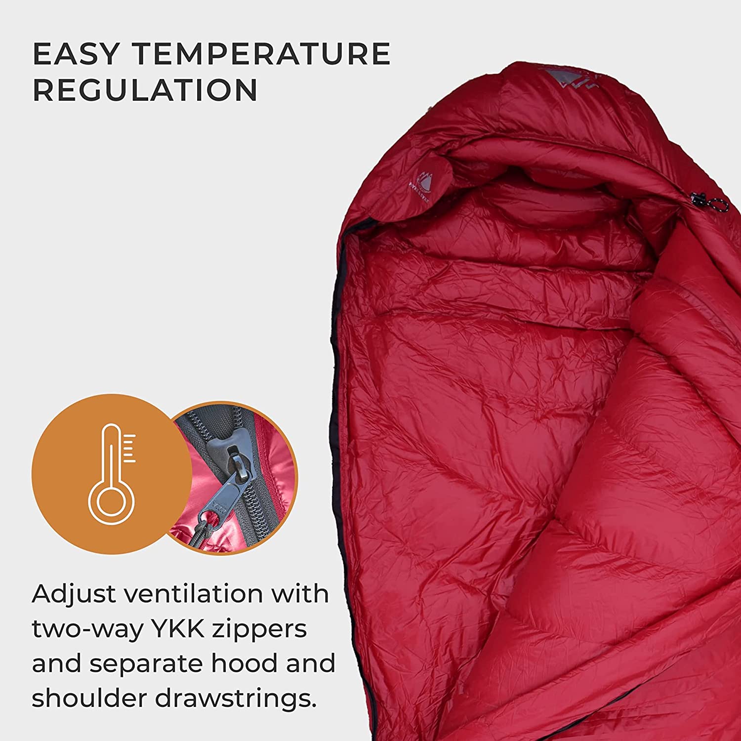 1 15°F Cold Weather Hiking & Backpacking Sleeping Bag - 650 FP 3 Season Sleeping Bags for Adults - 1 with Compression Stuff Sack