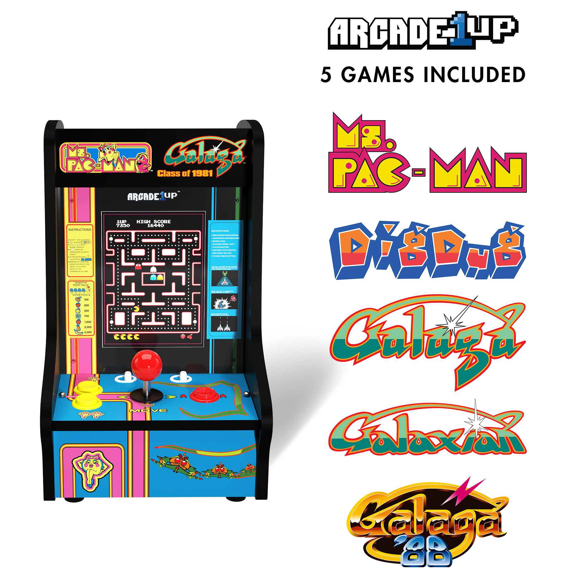Arcade1Up Ms. PacMan/Galaga Class of '81 Countercade
