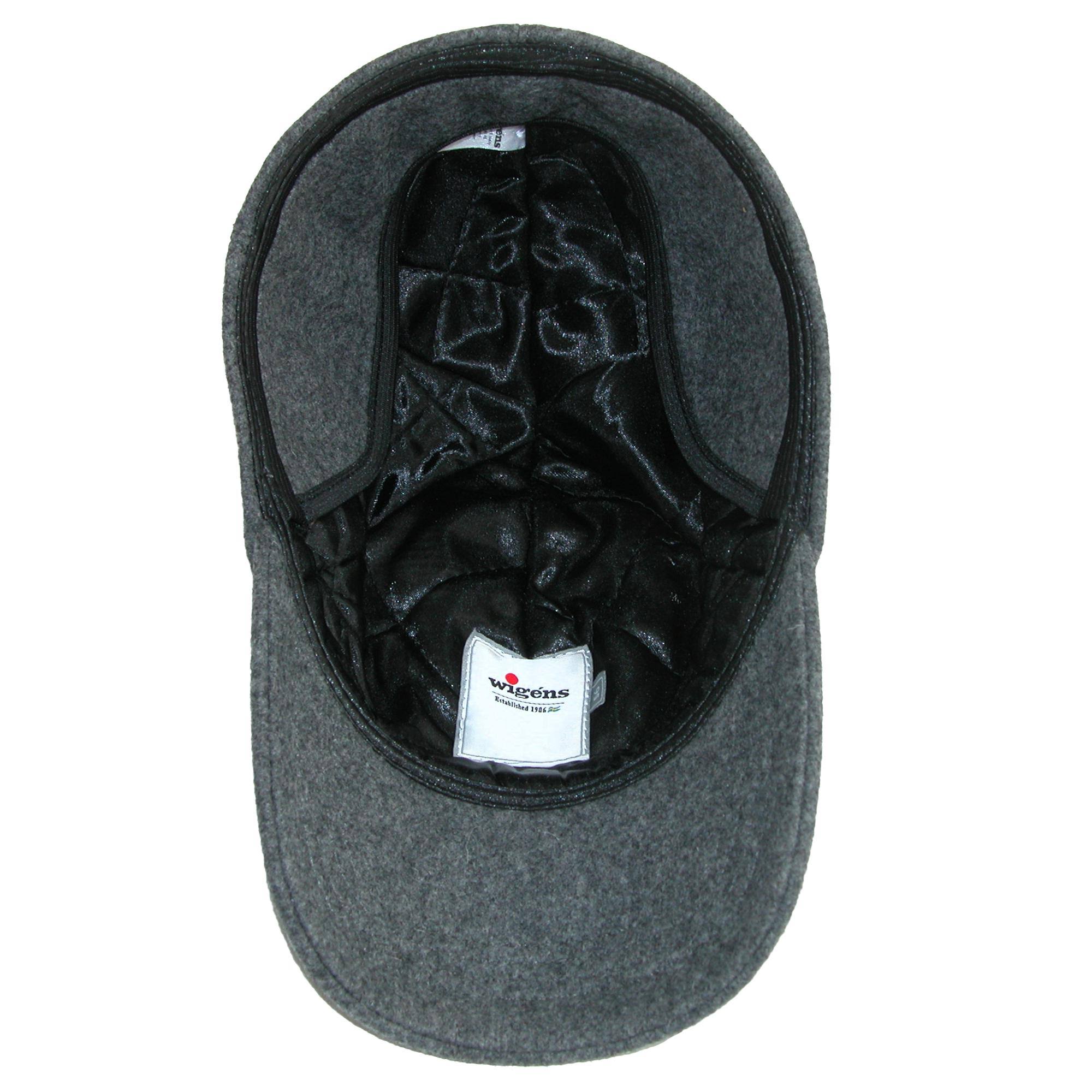 Wigens Men&s Wool Baseball Cap with Earflaps - Grey 64