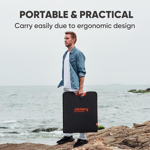 Jackery SolarSaga 200W Portable Solar Panel, IP68 with Sunlight Angle Indicator, Compatible with Jackery 1500 Pro/2000Pro/2000 Plus/3000Pro Solar Generator, for Rooftops Outdoor Camping and RVs