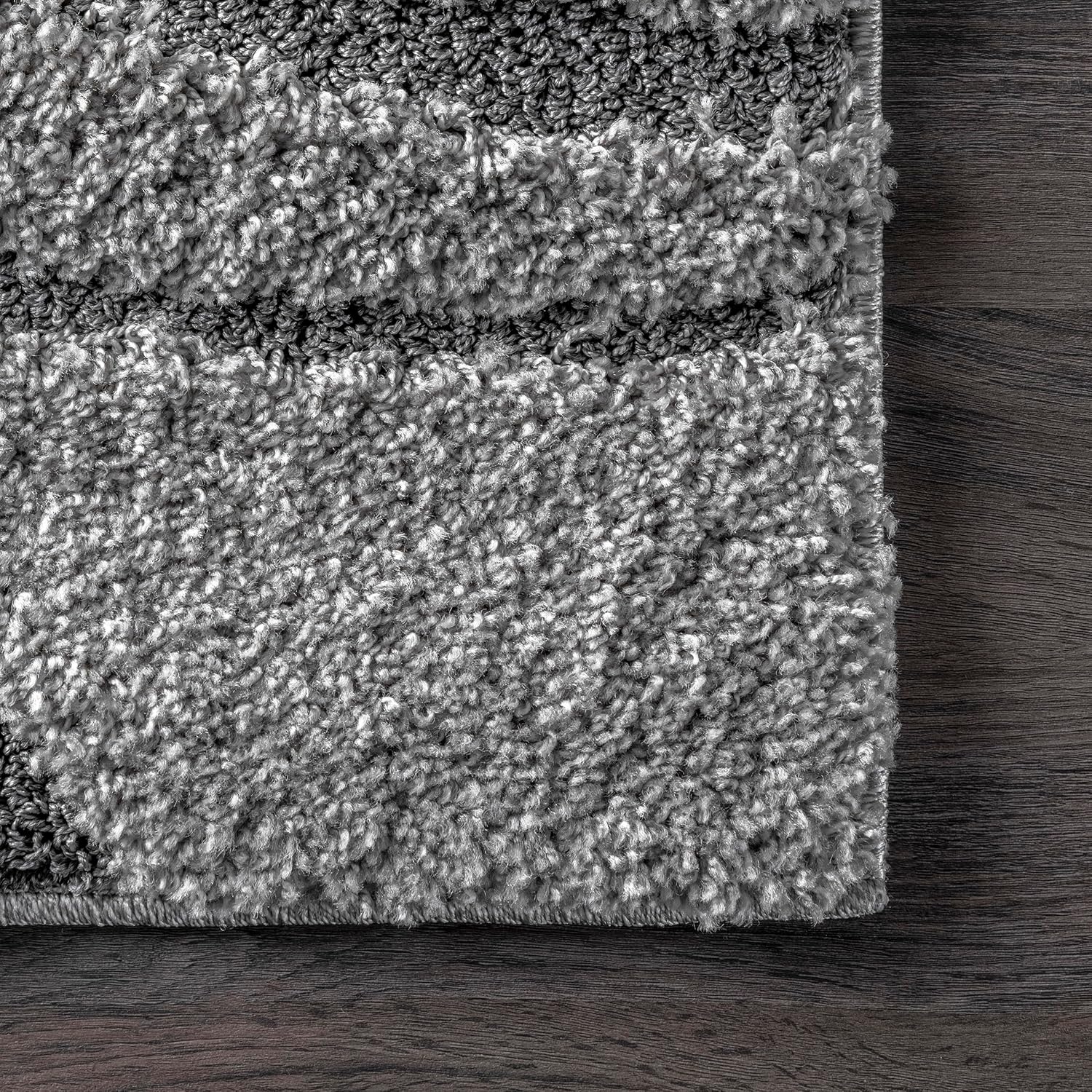 nuLOOM Carolyn Modern Shag Area Rug - 10x14 Shag Area Rug Transitional Dark Grey Rugs for Living Room Bedroom Dining Room Nursery