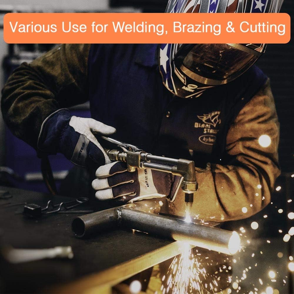 Yescom DOT Portable Weld Torch Tank Kit Twin Tote Oxygen Acetylene Oxy Cutting Brazing Welding Goggles