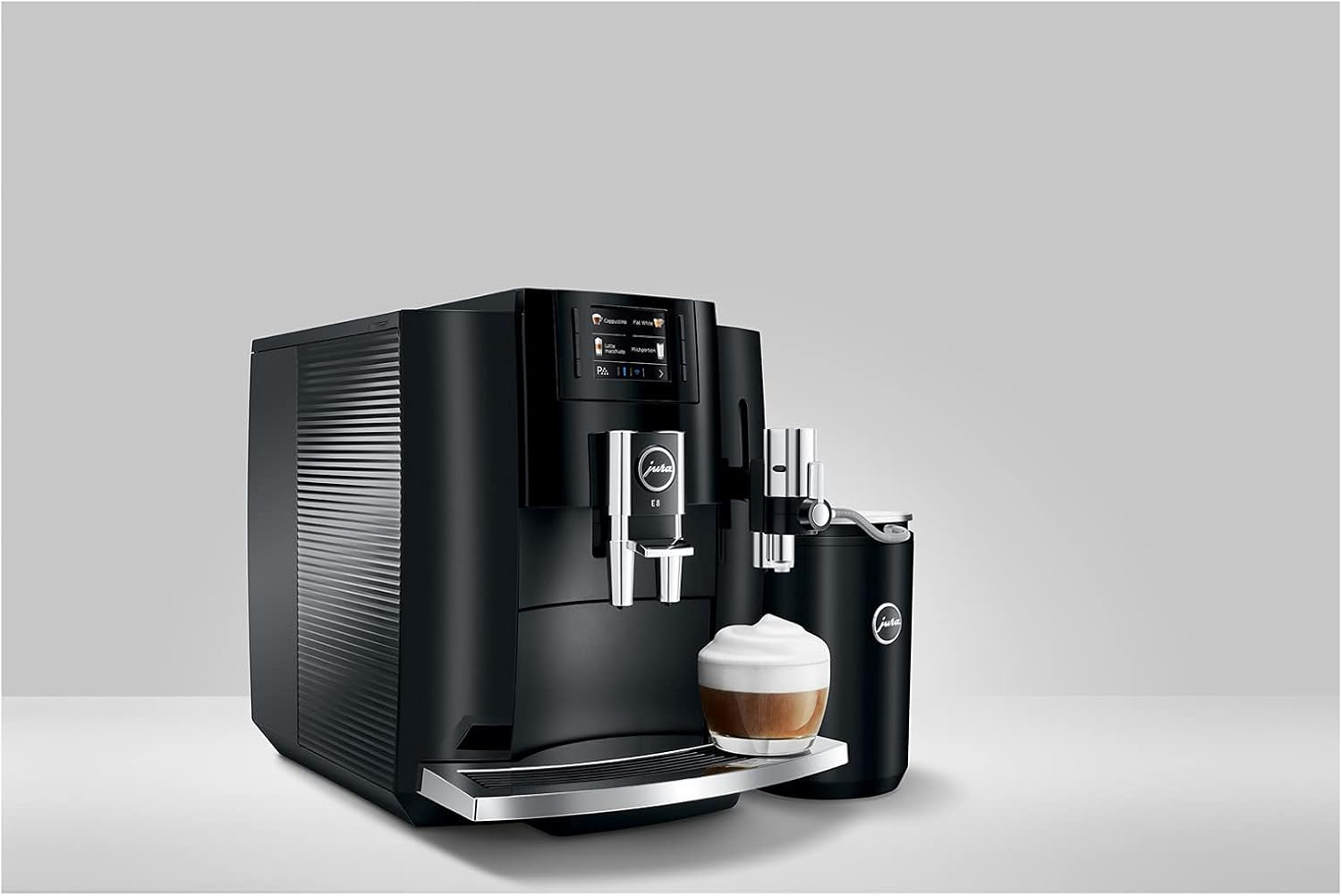 Jura E8 (NAA) 4th Gen Automatic Coffee Machine (Piano Black)