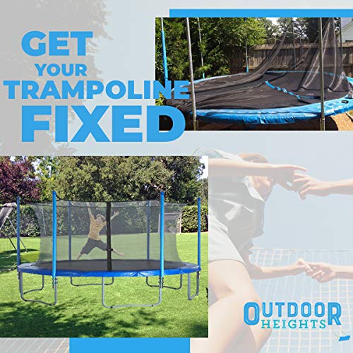 Trampoline Safety Net Enclosure Replacement Set | Net, Poles and Hardware - Universal Net Fits Most Trampoline Brands