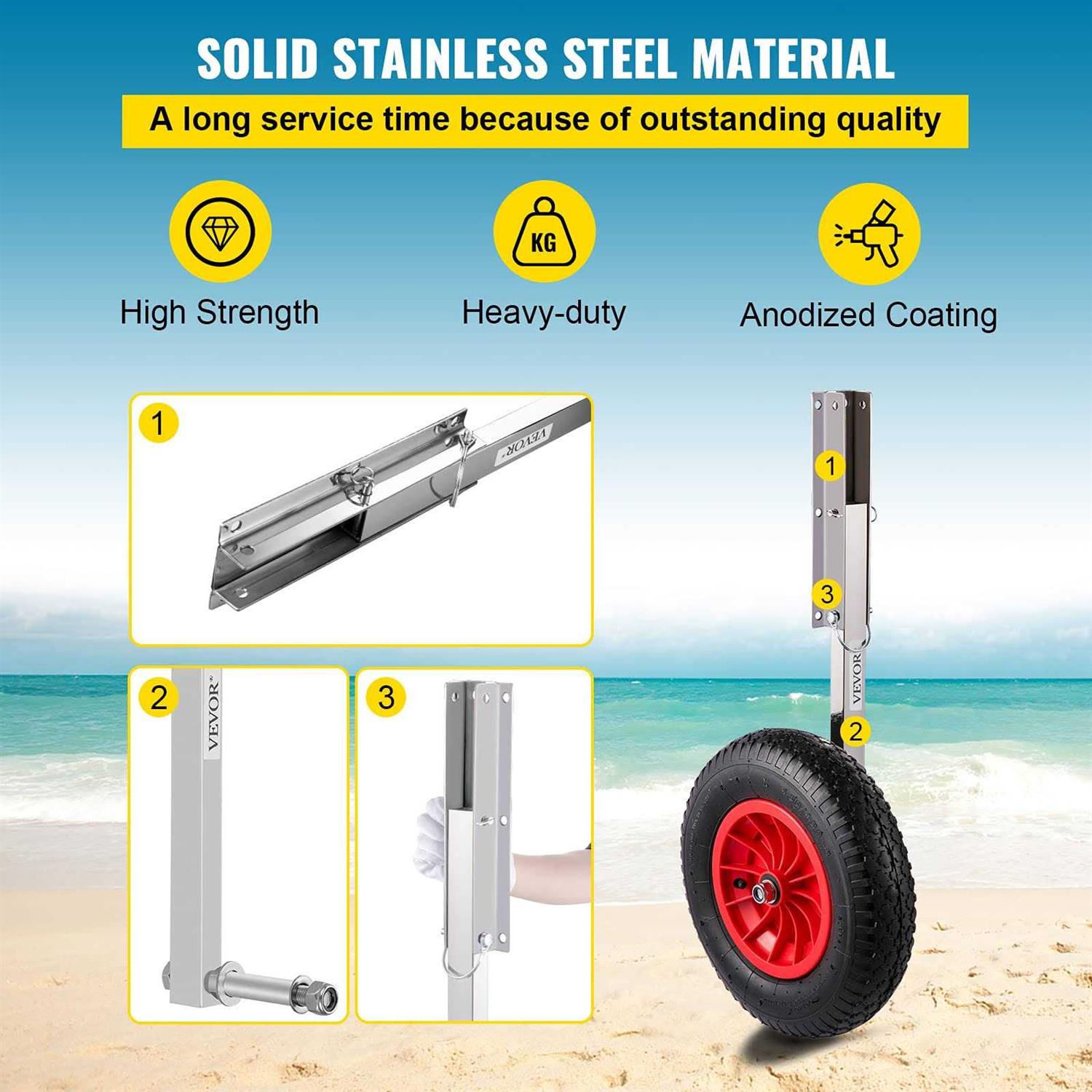 VEVOR Boat Launching Wheels Boat Transom Launching Wheel Loading Capacity Inflatable Boat Launch Wheels - Shop Hardware Tools Online Store