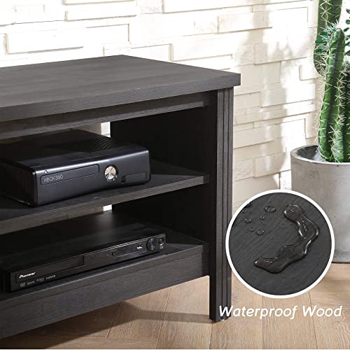 WAMPAT Farmhouse TV Stand for 75 inch TV, Wood Entertainment Center for 80 inch TV Console Table with 6 Storage Cubby for Living Room & Bedroom, 70 inch, Brown