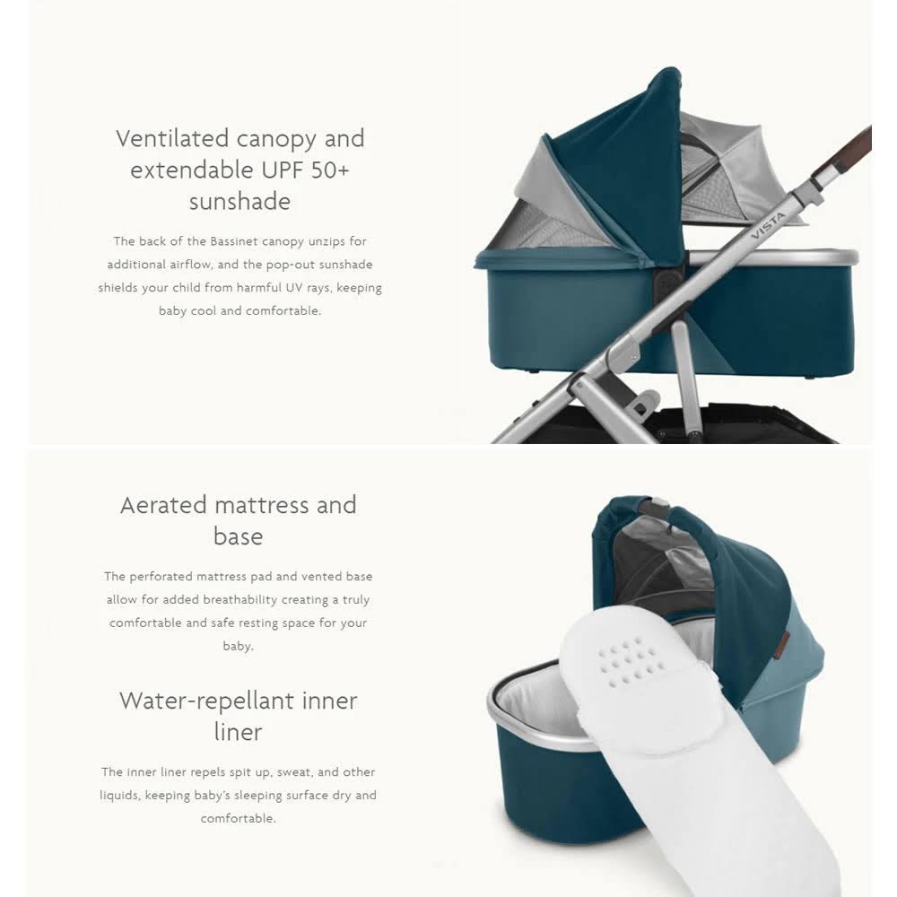 UPPAbaby Cruz V2 Stroller + Bassinet Bundle in Bryce