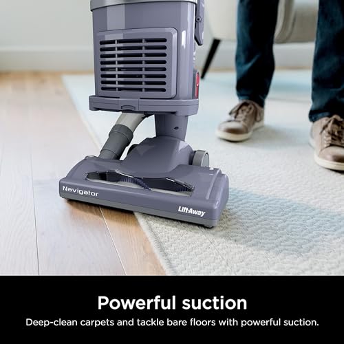 Shark Upright Vacuum, Navigator Lift-Away Deluxe with Large Dust Cup Capacity, HEPA Filter, Swivel Steering, Upholstery Tool & Crevice Tool, Blue, NV360