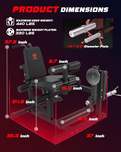 HVO Leg Extension and Curl Machine - Leg Extension Machines for Home Gym Leg Hamstring Workout