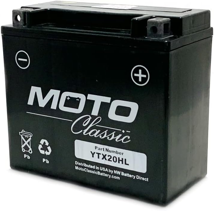 Moto Classic YTX20CH Maintenance Free Sealed AGM 270CCA Battery