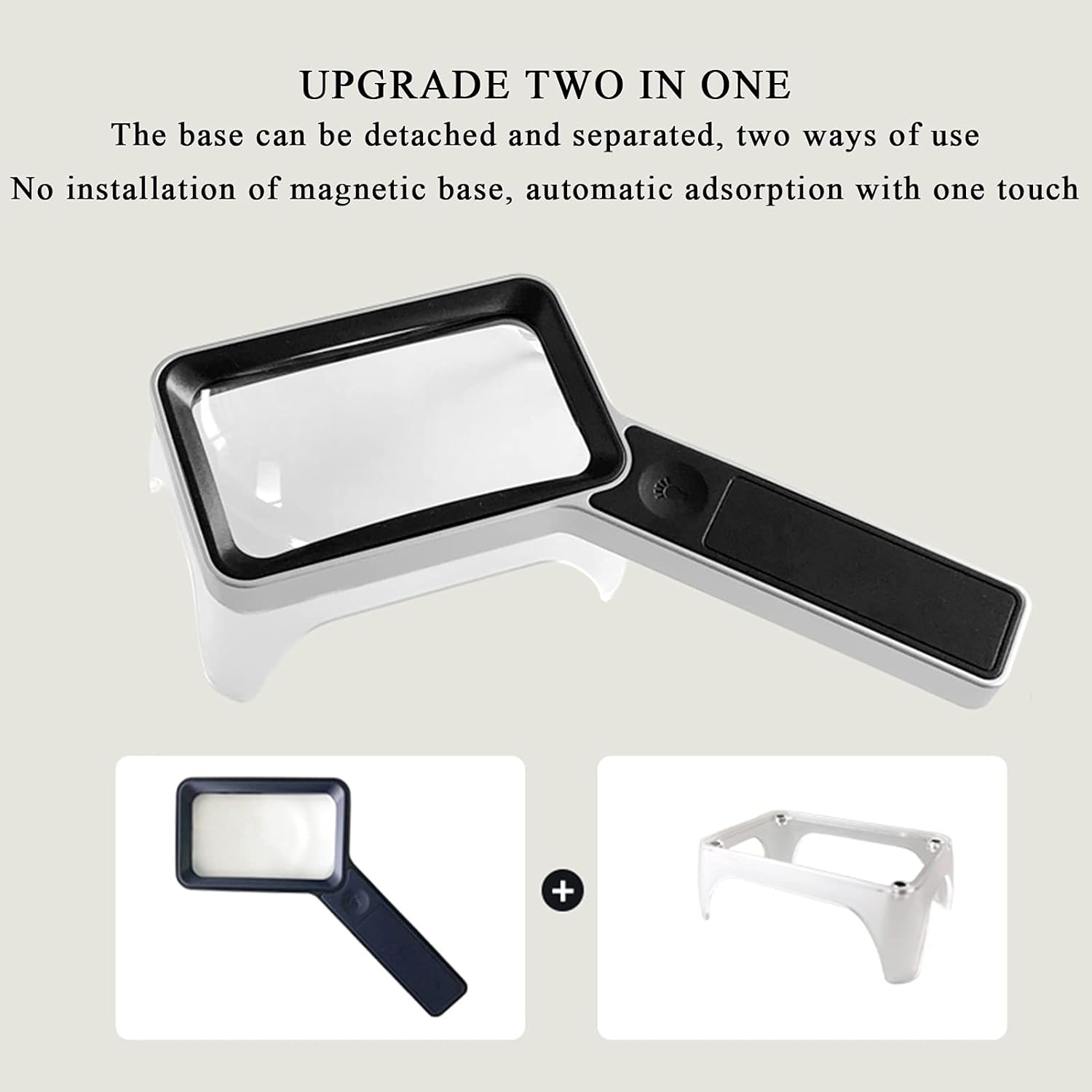 Magnifying Glasses with Light and Stand for Reading Handheld Magnifier 30X with 6 LED Magnifying Glass for Visually Impaired