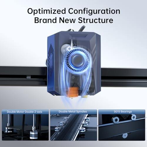 Anycubic Kobra 2 Plus 3D Printer, 41L Large Printing Volume 500mm/s High-Speed Printing with Dual-Gear Direct Extruder, Dual Lead Screw Drive Smooth, 12.6x12.6x15.7in Printing Size
