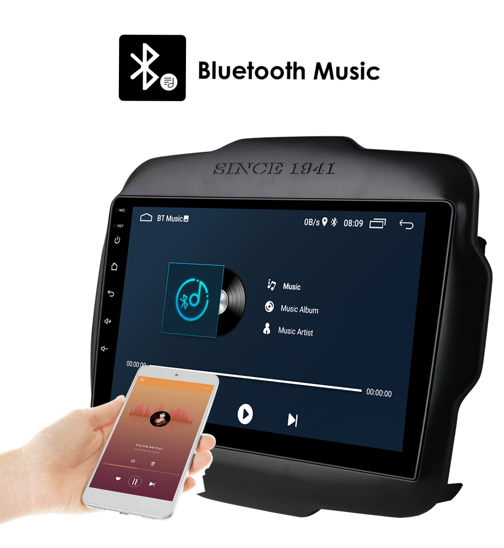 9" Android 12 GPS Navigation Wifi Car Radio Stereo Head Unit 2+32GB Carplay For Jeep Renegade 2016 2017 2018 2019 2020