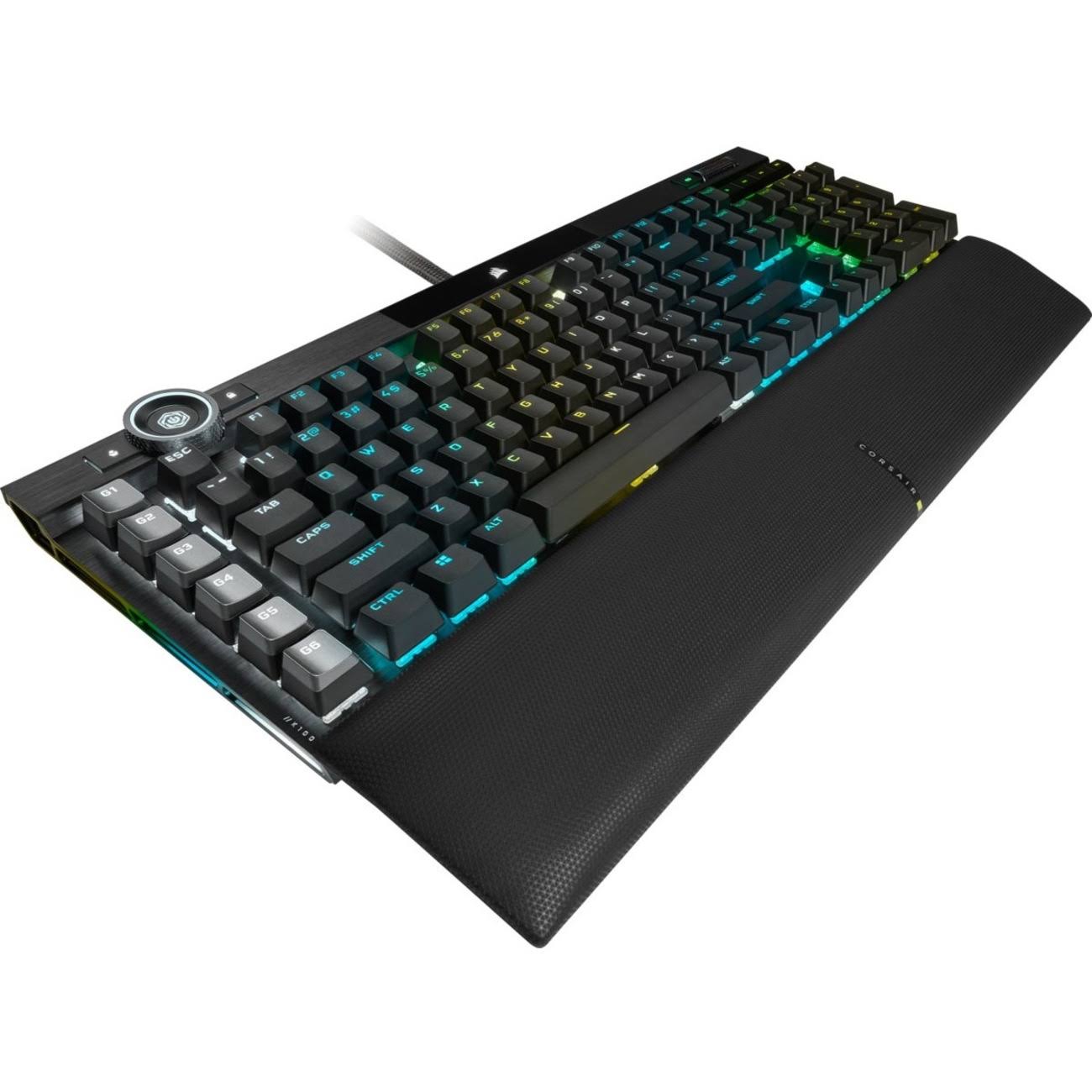 Corsair K100 RGB Mechanical Gaming Keyboard - Cherry MX Speed - Black