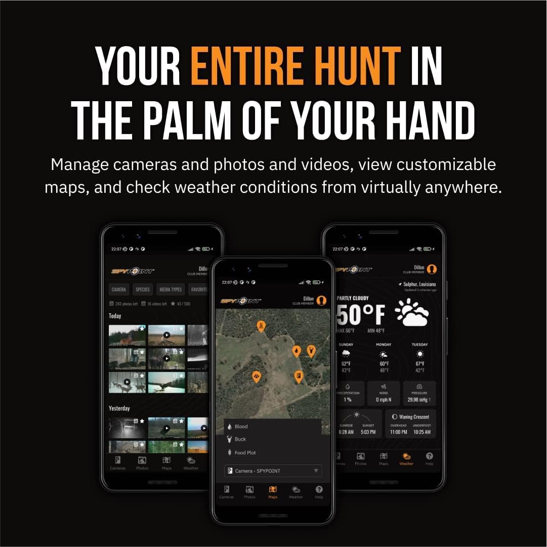 SPYPOINT Flex G-36 Twin Pack Cellular Trail Camera, 36MP Photos and 1080p Videos with Sound, GPS Enabled, Dual-Sim LTE Connectivity, 100' Flash & Detection Range + LIT-22 Batteries