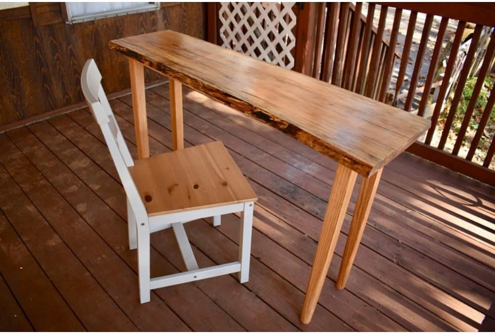 Maple Office Desk, Hallway Table, Rustic, Woodworking, Bedroom Desk, Spalted, Live Edge Table, Wood Work Desk, PC Laptop Workstation, 13"W x 28"H x 44"D, Computer Table for Bedroom, Living Room