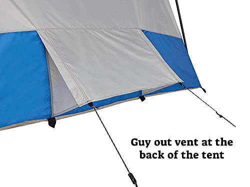 Wenzel Klondike 8 Person Water Resistant Tent with Convertible Screen Room for Family Camping