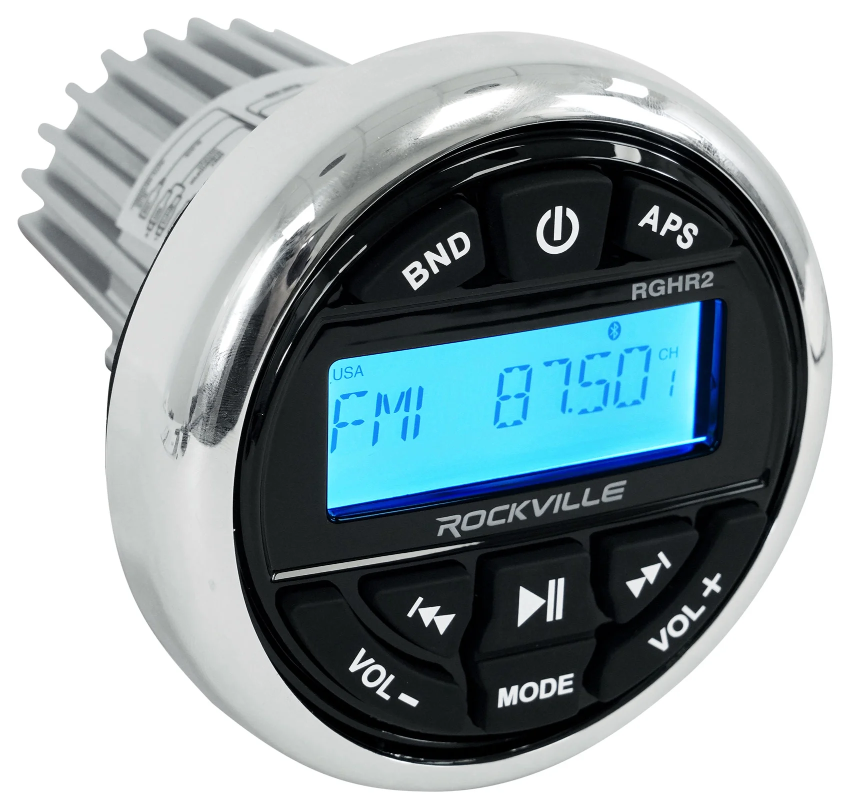 Rockville Marine Bluetooth Receiver+4) 6.5" Wakeboards+2) LED Speakers+6-Ch Amp