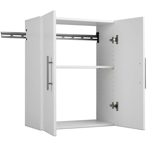 Prepac HangUps Upper Storage Cabinet - Elegant and Spacious Wall Cabinets to Maximize Your Storage, 36" Size, Classic White Finish