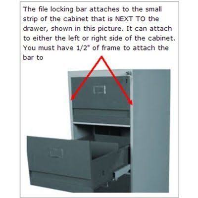 Locking Bar with Drill Bit (FOR 4-Drawer File Cabinets)