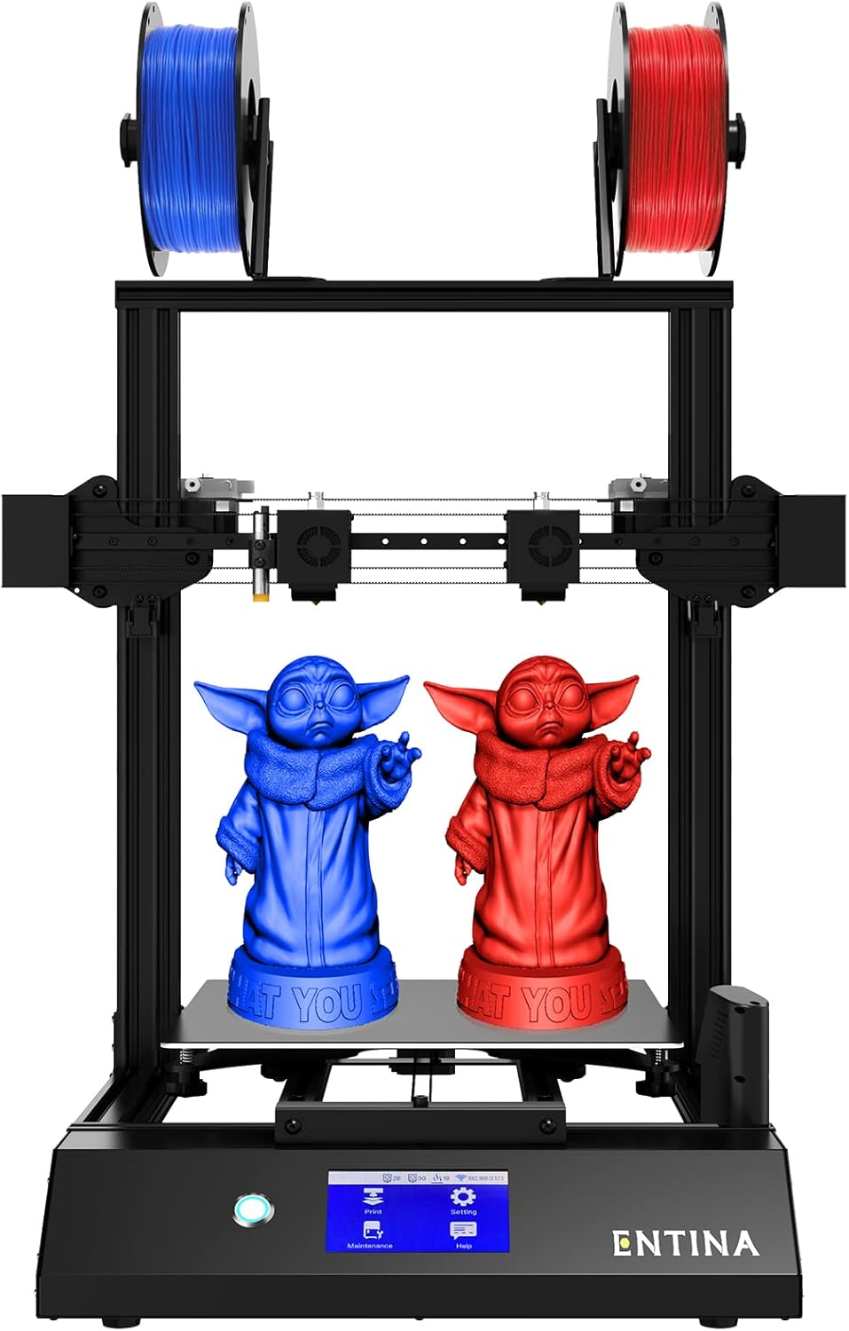X40 IDEX 3D Printer, Independent Dual Extruder 3D Printer with TMC2208 Silent Driver, 4.3 Touch Screen, PEI Spring Steel Magnetic Platform, Built-in Camera, Wi-Fi Cloud Printing 300x300x400mm